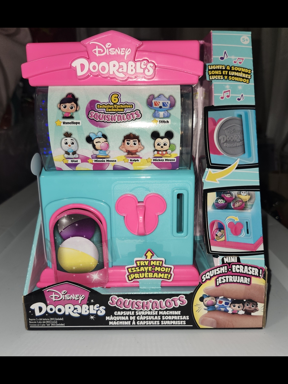 Disney Doorables Squishalots Capsule Surprise Machine - Pink & Teal